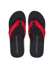 Tommy Hilfiger Japonki Nyc Beach Sandal FM0FM05437 Czerwony. Czerwone japonki Tommy Hilfiger, bez wzorów, z materiału. Za 129.99 zł.