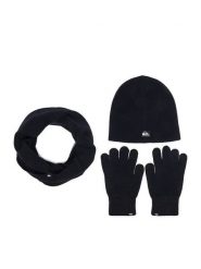 Quiksilver Komplet czapka, komin i rękawiczki CWBEO-QS-SM346-002-AW26 Granatowy. Niebieskie czapki zimowe Quiksilver, bez wzorów. Za 139.99 zł.