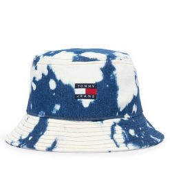 Kapelusz Tommy Jeans. Niebieskie kapelusze Tommy Jeans, bez wzorów, z jeansu. Za 249.99 zł.