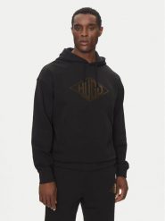 HUGO Bluza Dacorolo 50534947 Czarny Relaxed Fit. Czarne bluzy Hugo, m, bez wzorów, z bawełny, bez kaptura. Za 339.99 zł.