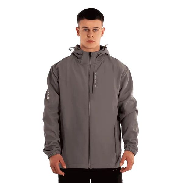 Softshell Willian Martin Stone Grey. Szare kurtki przeciwdeszczowe Softee, bez wzorów, z polaru, bez kaptura. Za 296.99 zł.