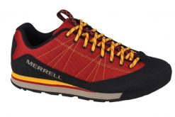 Buty trekkingowe męskie, Catalyst Storm. Czerwone buty turystyczne Merrell, bez wzorów, z materiału, przed kostkę, bez zapięcia, trekkingowe. Za 309.99 zł.