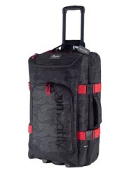 Walizka podróżna Contin z ekspanderem i zamkiem szyfrowym – czarna 100L Meatfly. Czarne walizki Meatfly, bez wzorów, z materiału. Za 679.99 zł.