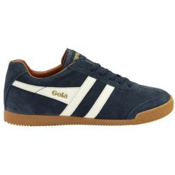 Sneakersy ze skóry Gola Harrier. Białe buty sportowe casual Gola, bez wzorów, ze skóry, bez zapięcia. Za 428.50 zł.