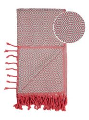 Towel to Go Chusta hammam "Samos" w kolorze różowo-zielonym - 175 x 95 cm rozmiar: onesize. Różowe szaliki Towel to Go, bez wzorów, z bawełny. Za 73.99 zł.