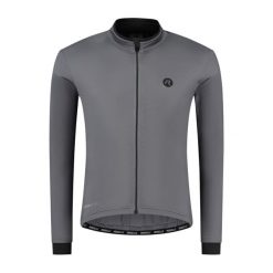 Koszulka rowerowa z długim rękawem męska Rogelli Essential, ocieplana. Czarne bluzy Rogelli, m, bez wzorów, bez kaptura. Za 319.00 zł.