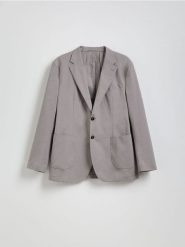 Marynarka regular fit - jasnoszary. Szare garnitury Reserved, l, bez wzorów, z bawełny. W wyprzedaży za 139.99 zł.