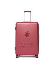 Beverly Hills Polo Club Walizka duża CEO-BHPC-L-004-08-BURGUNDY Bordowy. Czerwone walizki Beverly Hills Polo Club, bez wzorów, z tworzywa sztucznego, duże. Za 399.99 zł.