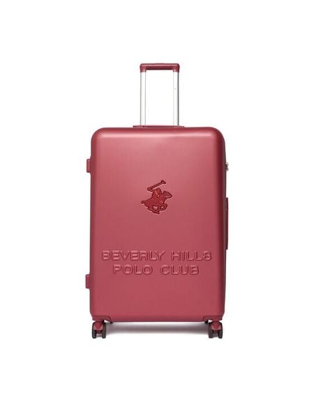 Beverly Hills Polo Club Walizka duża CEO-BHPC-L-004-08-BURGUNDY Bordowy. Czerwone walizki Beverly Hills Polo Club, bez wzorów, z tworzywa sztucznego, duże. Za 399.99 zł.