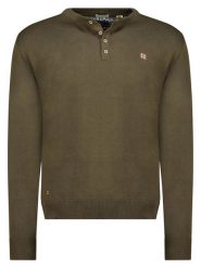 Geographical Norway Sweter "Fraser" w kolorze khaki rozmiar: S. Brązowe swetry nierozpinane Geographical Norway, s, bez wzorów, z bawełny, bez kołnierzyka, bez ramiączek. Za 82.44 zł.