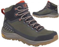 Buty turystyczne męskie Karrimor Peregrine. Szare buty turystyczne Karrimor, bez wzorów, z materiału, przed kolano, bez zapięcia, trekkingowe. Za 425.69 zł.