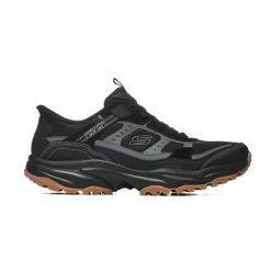 Buty trekkingowe męskie Skechers Vigor At. Czarne buty trekkingowe Skechers, bez wzorów, z materiału, bez zapięcia. Za 300.00 zł.