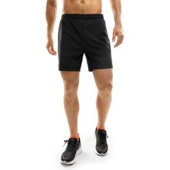 Męskie krótkie spodenki do biegania 2 w 1 Fitness Siroko Admix Black. Czarne szorty SIROKO, m, bez wzorów, z materiału. Za 168.00 zł.