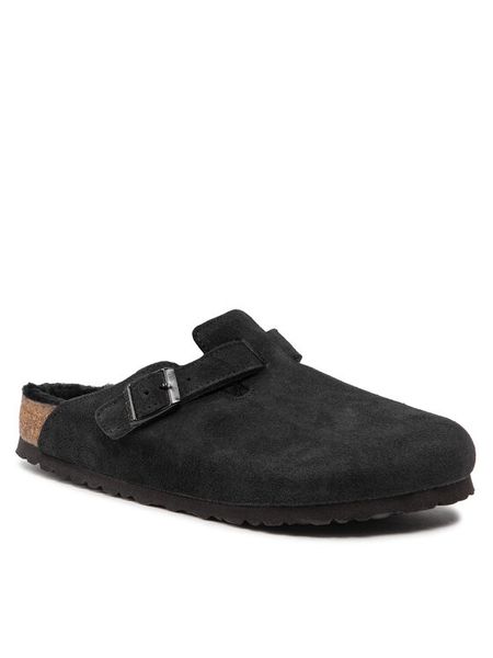 Birkenstock Klapki Boston Vl/Sheraling 0259881 Czarny. Czarne klapki Birkenstock, ze skóry. Za 809.99 zł.