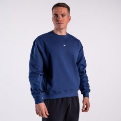Bluza crewneck basic DZIK® granatowa. Bluzy DZIK, xl, bez wzorów, bez kaptura. Za 299.99 zł.