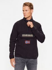 Napapijri Polar NP0A4HMZ Czarny Regular Fit. Czarne bluzy z polaru Napapijri, l, bez wzorów, z polaru, bez kaptura. Za 599.99 zł.