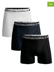 Muchachomalo Bokserki (3 pary) w kolorze czarno-granatowo-białym rozmiar: XL. Białe bokserki MUCHACHOMALO, xl, bez wzorów. Za 100.99 zł.