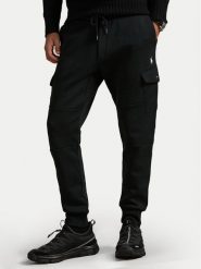 Polo Ralph Lauren Spodnie materiałowe 710980340003 Czarny Regular Fit. Czarne spodnie materiałowe Polo Ralph Lauren, l, bez wzorów, z bawełny. Za 769.99 zł.