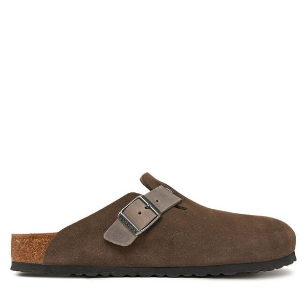Klapki Birkenstock. Brązowe klapki Birkenstock, z zamszu. Za 499.99 zł.