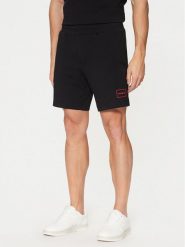 Hugo Szorty sportowe 50525247 Czarny Regular Fit. Czarne krótkie spodenki sportowe Hugo, l, bez wzorów, z bawełny. Za 179.99 zł.