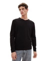 Tom Tailor Sweter w kolorze czarnym rozmiar: S. Czarne swetry nierozpinane Tom Tailor, s, bez wzorów, z bawełny, bez kołnierzyka, bez ramiączek. Za 66.31 zł.