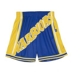 Szorty Golden State Warriors NBABlown Out Fashion. Niebieskie szorty Mitchell & Ness, bez wzorów, sportowe. Za 338.00 zł.