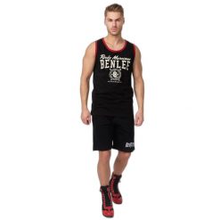 Tank top Benlee Pittsfield. Czarne bezrękawniki Benlee, bez wzorów, bez kołnierzyka, bez ramiączek. Za 164.50 zł.