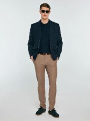 Marynarka męska lniana granatowa Sevan 403. Niebieskie garnitury BIG STAR, na co dzień, l, bez wzorów, z bawełny, casualowe. Za 379.99 zł.