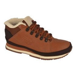 Buty Zimowe Męskie Skóra. Brązowe buty turystyczne New Balance, na zimę, bez wzorów, ze skóry, bez zapięcia, trekkingowe. Za 935.99 zł.