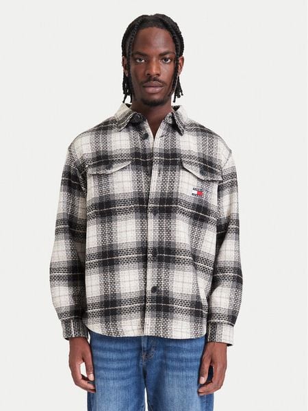 Tommy Jeans Kurtka koszulowa DM0DM23616 Czarny Regular Fit. Czarne kurtki Tommy Jeans, m, bez wzorów, z jeansu, bez kaptura. Za 529.99 zł.