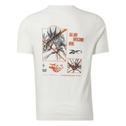 T-shirt court Reebok Basketball. Białe buty do koszykówki Reebok, bez zapięcia, na fitness i siłownię. Za 149.05 zł.