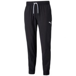 Spodnie Dresowe Sportowe Męskie Puma Train Vent Woven. Czarne spodnie treningowe długie Puma, m, bez wzorów, z dresówki. Za 184.99 zł.