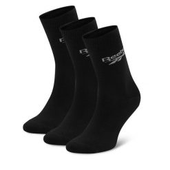 Zestaw 3 par wysokich skarpet unisex Reebok. Czarne skarpety Reebok, bez wzorów. Za 44.99 zł.