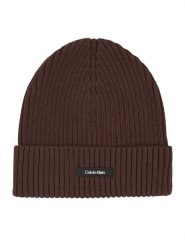 Calvin Klein Czapka Classic K50K512362 Brązowy. Brązowe czapki zimowe CALVIN KLEIN, bez wzorów, z bawełny. Za 199.99 zł.