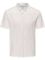 ONLY & SONS Koszulka polo "Gordon" w kolorze białym rozmiar: XL. Białe koszulki polo sportowe Only & Sons, xl, bez wzorów, z bawełny, bez kołnierzyka, bez ramiączek. Za 74.63 zł.