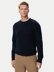 BOSS Sweter Furlan 50570645 Granatowy Regular Fit. Niebieskie swetry rozpinane Boss, m, bez wzorów, z wełny, bez kołnierzyka, bez ramiączek. Za 899.99 zł.