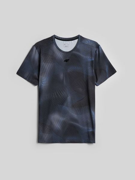 4F Koszulka trenignowa regular szybkoschnąca męska - szara M. Czarne t-shirty 4F, bez wzorów, z materiału, bez ramiączek, na fitness i siłownię. Za 139.99 zł.
