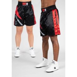 Hornell Boxing Szorty - Czarny/Czerwony. Czerwone szorty GORILLA WEAR, s, bez wzorów, sportowe. Za 191.00 zł.