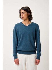 AUTHENTIC CASHMERE Kaszmirowy sweter "Agel" w kolorze morskim rozmiar: XXL. Niebieskie swetry nierozpinane AUTHENTIC CASHMERE, na lato, xxl, bez wzorów, z kaszmiru, bez kołnierzyka, bez ramiączek. Za 391.99 zł.