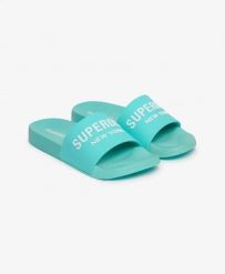 Superdry Core Ombre Klapki basenowe z recyklingowanego EVA – Bali Blue. Niebieskie klapki Superdry, z poliesteru. Za 157.75 zł.