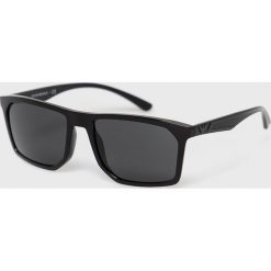 Emporio Armani - Okulary przeciwsłoneczne 0EA4164. Czarne okulary przeciwsłoneczne Emporio Armani, prostokątne. W wyprzedaży za 429.90 zł.