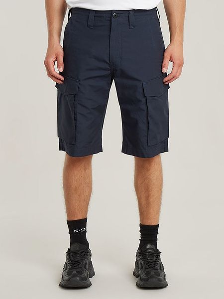 G-Star Bojówki "Core" w kolorze granatowym rozmiar: W34. Niebieskie joggery i bojówki G-Star, bez wzorów, z bawełny, retro. Za 174.95 zł.