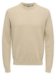 ONLY & SONS Sweter "Storm" w kolorze beżowym rozmiar: L. Brązowe swetry nierozpinane Only & Sons, l, bez wzorów, z bawełny, bez kołnierzyka, bez ramiączek. Za 124.95 zł.