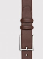 PAKO LORENTE - Kamelowy skórzany pasek męski. Paski Pako Lorente, bez wzorów, ze skóry, klasyczne. Za 59.99 zł.