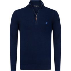 Sweter w kolorze granatowym. Niebieskie swetry nierozpinane Denim Culture, l, bez wzorów, z bawełny, bez kołnierzyka, bez ramiączek. W wyprzedaży za 174.95 zł.