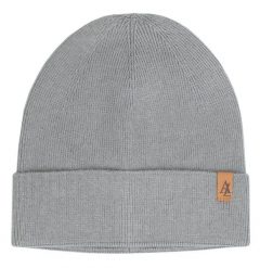 Czapka Jesienno-Zimowa (beanie) – Alties - Popiel. Szare czapki zimowe Alties, bez wzorów, z dzianiny. Za 59.00 zł.