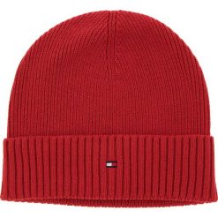 Czapka TOMMY HILFIGER - Pima Cotton Cashmere AM0AM03983 614. Czerwone czapki zimowe marki Tommy Hilfiger, z bawełny. Za 129.00 zł.