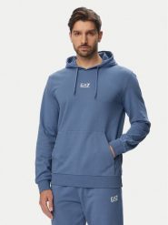 EA7 Emporio Armani Bluza 8NPM32 PJVRZ UB064 Niebieski Regular Fit. Niebieskie bluzy EA7 Emporio Armani, l, bez wzorów, z bawełny, bez kaptura. Za 459.99 zł.