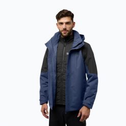 Kurtka 3w1 męska Jack Wolfskin Romberg 3In1. Niebieskie kurtki Jack Wolfskin, m, bez wzorów, bez kaptura. Za 1,129.00 zł.