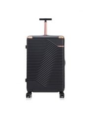 Semi Line Walizka duża T5813-5 Czarny. Czarne walizki Semi-line, bez wzorów, z tworzywa sztucznego, duże. Za 329.99 zł.